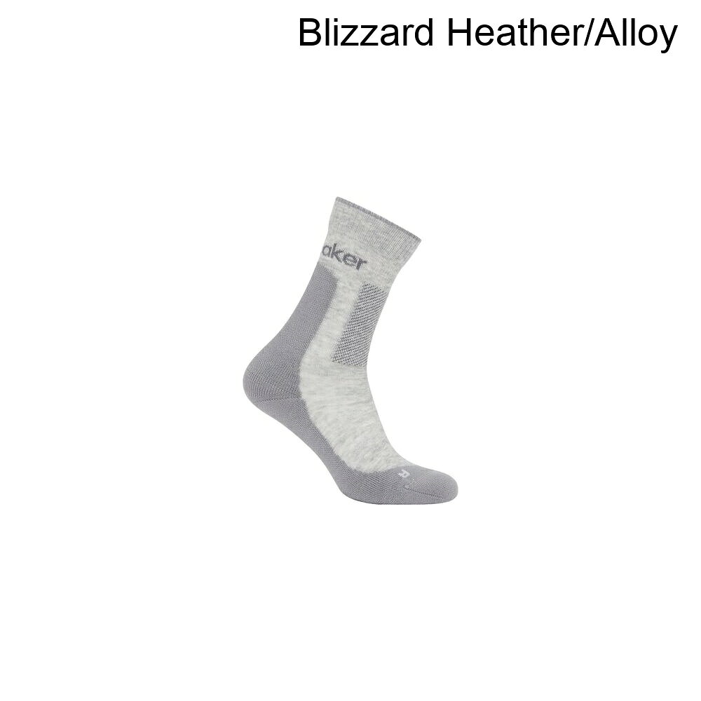 (取寄) アイスブレイカー レディース メリノ ハイク+ ミディアム クルー ソック - ウィメンズ Icebreaker women Merino Hike+ Medium Crew Sock - Women's Blizzard Heather/Alloy