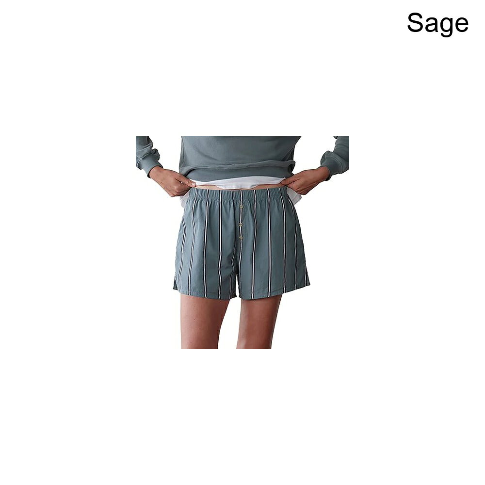 (取寄) レディース ザ ポップ ストライプ ボクサー アンダーウェア - ウィメンズ Donni women The Pop Stripe Boxer Underwear - Women's Sage