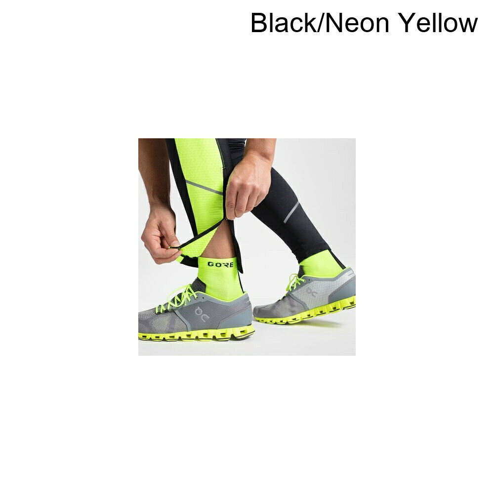 ジェットラグ楽天市場店の(取寄) ゴアウェア メンズ R3 サーモ タイト - メンズ GOREWEAR men R3 Thermo Tight - Men's Black/Neon Yellow｜アングル3