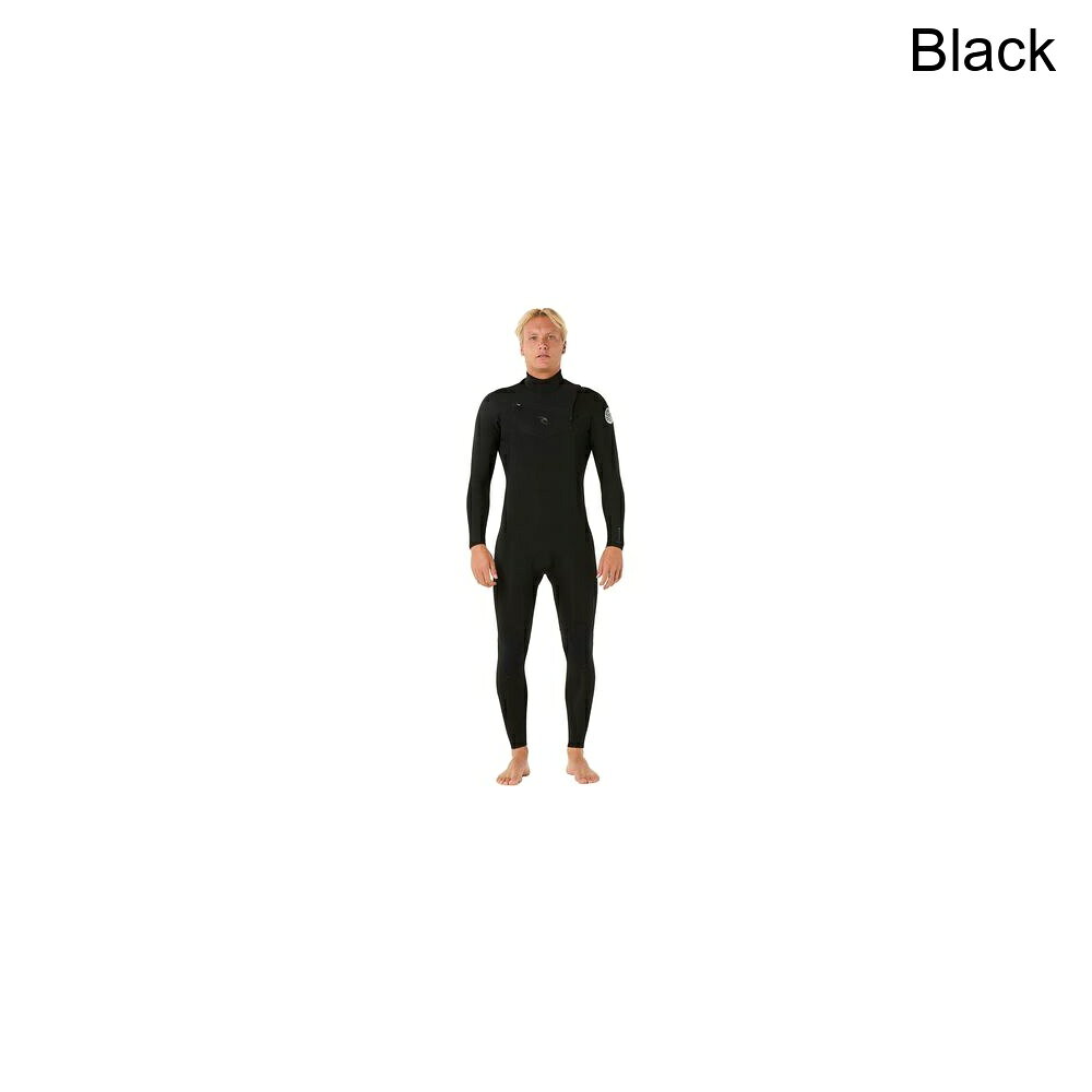 (取寄) リップ カール メンズ ドーン パトロール 4/3 チェスト-ジップ フル ウェットスーツ - メンズ Rip Curl men Dawn Patrol 4/3 Chest-Zip Full Wetsuit - Men's Black