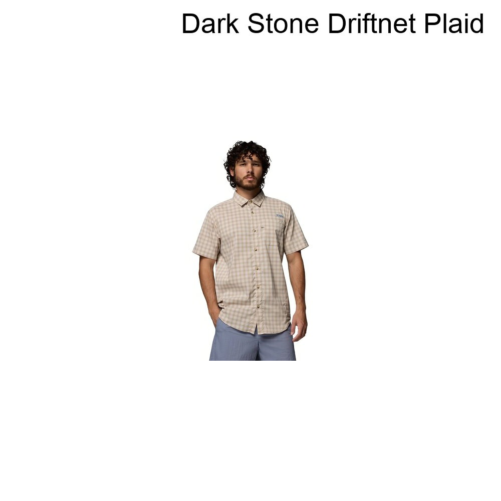 (取寄) コロンビア メンズ ハーバー ピーク ショートスリーブ シャツ - メンズ Columbia men Harbor Peak Short-Sleeve Shirt - Men's Dark Stone Driftnet Plaid