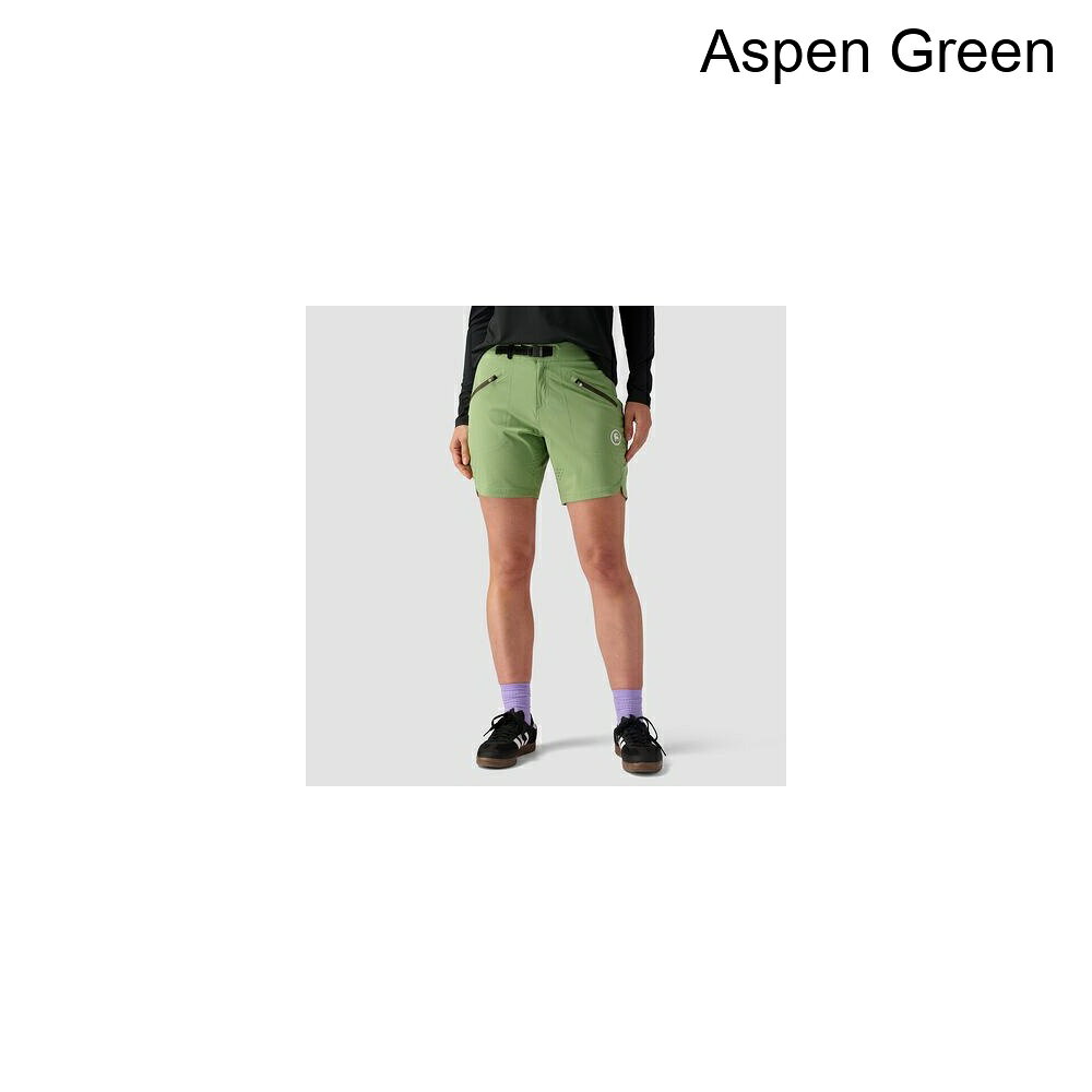 (取寄) バックカントリー レディース スリックロック 7インチ バイク ショート + MTB ライナー - ウィメンズ Backcountry women Slickrock 7in Bike Short + MTB Liner - Women's Aspen Green