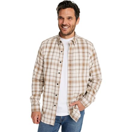(取寄) エルエルビーン メンズ スコッチ プレイド フランネル ロング-スローブ シャツ - メンズ L.L.Bean men Scotch Plaid Flannel Long-Sleeve Shirt - Men's Bean of Freeport Natural
