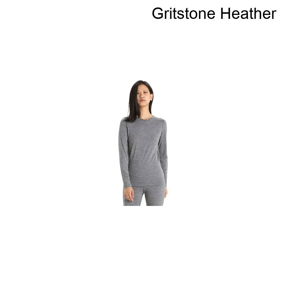 (取寄) アイスブレイカー レディース 200 オアシス ロング スリーブ クルー - ウィメンズ Icebreaker women 200 Oasis Long Sleeve Crewe - Women's Gritstone Heather