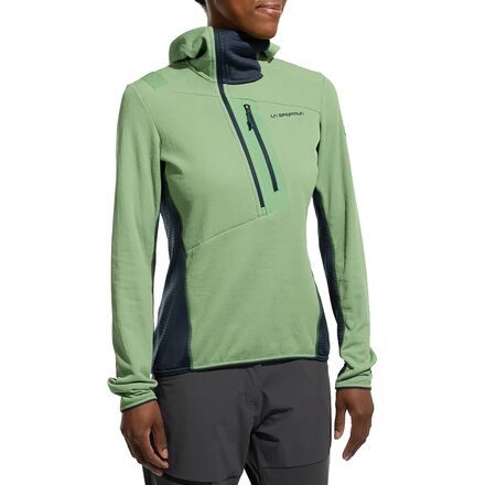 (取寄) スポルティバ レディース ビッグ ウォール プルオーバー ブーディ - ウィメンズ La Sportiva women Big Wall Pullover Hoodie - Women's Aspen Green/Night Sky