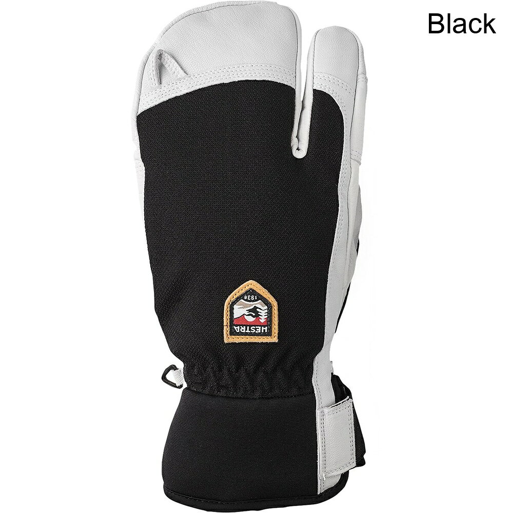 (取寄) ヘストラ メンズ アーミー レザー パトロール 3-フィンガー グローブ - メンズ Hestra men Army Leather Patrol 3-Finger Glove - Men's Black