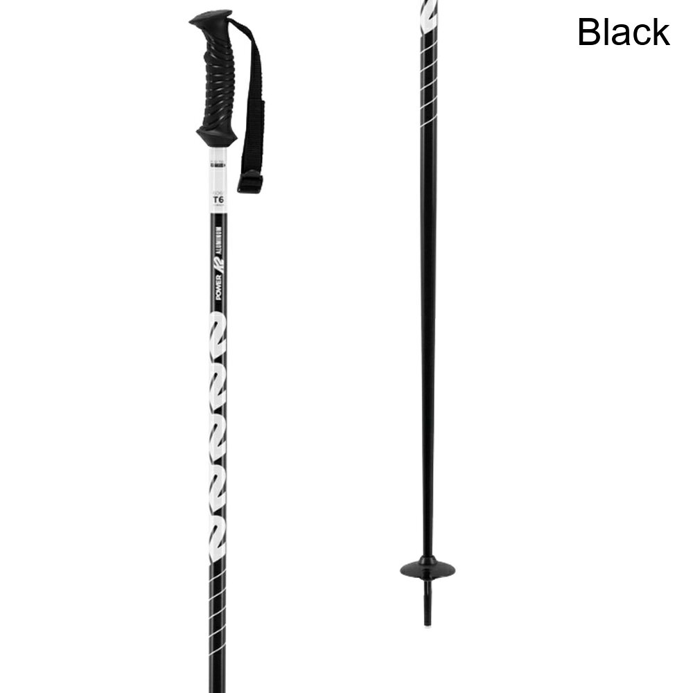 (取寄) ケーツー パワー アルミニウム スキー ポールズ K2 Power Aluminum Ski Poles Black