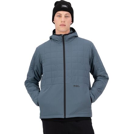Jacket - (取寄) モンスロイヤル メンズ キャニオン メリノ インサレーテッド フーデット ジャケット - メンズ Mons Royale men Canyon Merino Insulated Hooded Jacket - Men's Goblin Blue