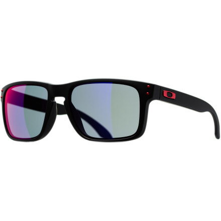 (取寄) オークリー ホルブルック サングラス Oakley Holbrook Sunglasses Matte Black/+ Red Iridium