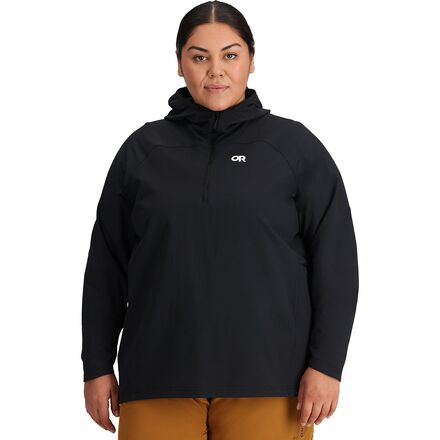 (取寄) アウトドア リサーチ レディース フリーホイール 1/2-ジップ プラス ブーディ - ウィメンズ Outdoor Research women Freewheel 1/2-Zip Plus Hoodie - Women's Black