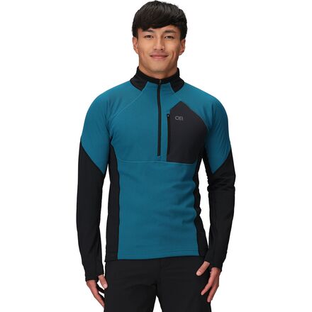 (取寄) アウトドア リサーチ メンズ デビエーター フリース 1/2-ジップ ジャケット - メンズ Outdoor Research men Deviator Fleece 1/2-Zip Jacket - Men's Aurora/Black