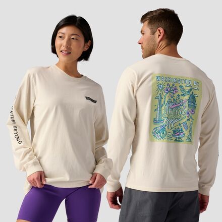 Rakuten - (取寄) バックカントリー ワシントン Dc ロング-スローブ T-シャツ Backcountry Washington DC Long-Sleeve T-Shirt Vintage White
