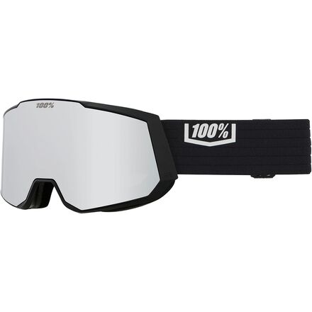 (取寄) 100% スノークラフト Xl ゴーグル 100% Snowcraft XL Goggle Black/Silver/Mirror Silver