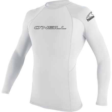 Rakuten - (取寄) オニール メンズ ベーシック スキンズ 50+ ロング-スローブ ラッシュガード - メンズ O'Neill men Basic Skins 50+ Long-Sleeve Rashguard - Men's White