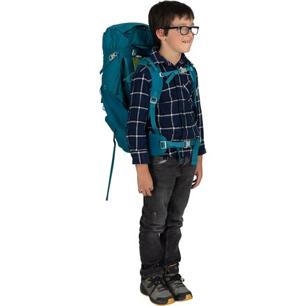 (���) �����ץ졼�ѥå� ���å� ������ 38L �Хå��ѥå� - ���å� Osprey Packs kids Ace 38L Backpack - Kids' Blue Spikemoss/Deep Peyto