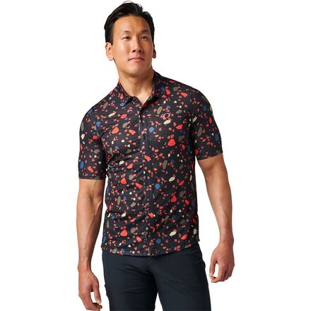 Wear - (取寄) パールイズミ メンズ キャニオン テック スナップ ショート スリーブ - メンズ PEARL iZUMi men Canyon Tech Snap Short Sleeve - Men's Black Multi Terrazzo