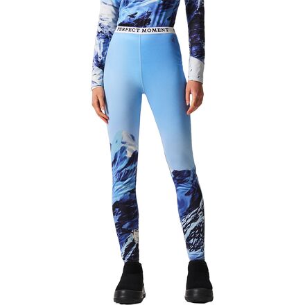 Outdoor Wear - (取寄) パーフェクトモーメント レディース プリンテッド ベース レイヤー レギンス - ウィメンズ Perfect Moment women Printed Base Layer Legging - Women's Ski Lift Blue