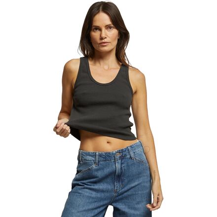 (取寄) レディース ヘンドリックス ストラクチャード リブ ブラ フレンドリー タンク トップ - ウィメンズ perfectwhitetee women Hendrix Structured Rib Bra Friendly Tank Top - Women's Vintage Black