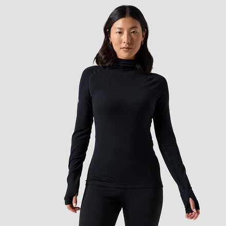 Outdoor Wear - (取寄) バックカントリー レディース RWS メリノ ベースレイヤー— バラクラバ トップ - ウィメンズ Backcountry women Cedars RWS Merino Lt-Wt Baselayer Balaclava Top - Women's Black