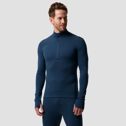 (取寄) バックカントリー メンズ RWS メリノ ベースレイヤー— 1/4-ジップ トップ - メンズ Backcountry men Cedars RWS Merino Mid-Wt Baselayer 1/4-Zip Top - Men's Midnight Blue