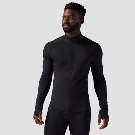 (取寄) バックカントリー メンズ パインズ ベースレイヤー— 1/4-ジップ トップ - メンズ Backcountry men Pines Microgrid Ultra-Lt Baselayer 1/4-Zip Top - Men's Black
