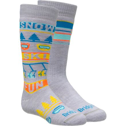 (取寄) ブリッジデール キッズ スキー メリノ ソック - 2-パック - キッズ Bridgedale kids Ski Merino Sock - 2-Pack - Kids' Grey