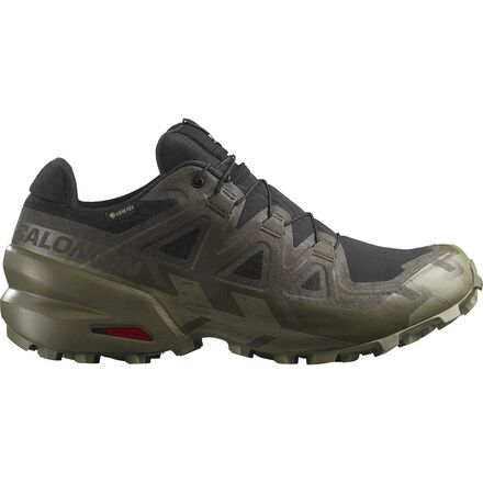 (取寄) サロモン メンズ スピードクロス 6 Gtx トレイル ランニング シューズ - メンズ Salomon men Speedcross 6 GTX Trail Running Shoe - Men's Black/Peat/Deep Lichen Green
