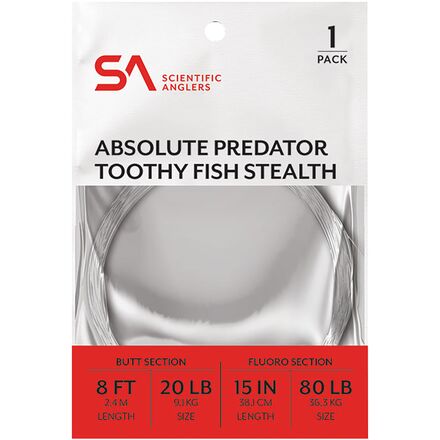 Fly Line - (取寄) サイエンティフィックアングラーズ アブソリュート プレデター トゥーシー フィッシュ ステルス リーダー Scientific Anglers Absolute Predator Toothy Fish Stealth Leader Clear
