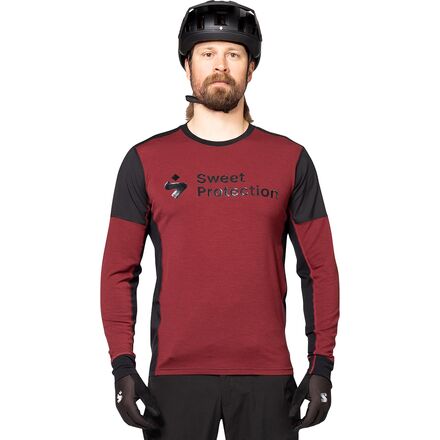 Rakuten - (取寄) スウィートプロテクション メンズ ハンター メリノ ハイブリット ロング-スローブ ジャージ - メンズ Sweet Protection men Hunter Merino Hybrid Long-Sleeve Jersey - Men's Dark Red