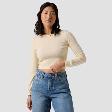 (取寄) ストイック レディース ロゼット ロング-スローブ T-シャツ - ウィメンズ Stoic women Rosette Long-Sleeve T-Shirt - Women's Cream