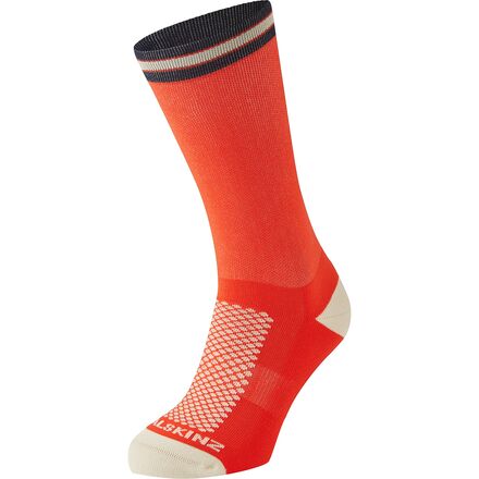 (取寄) シールスキンズ シングル レイヤー ミッド レングス サイクリング ソック SealSkinz Caister Single Layer Mid Length Cycling Sock Orange