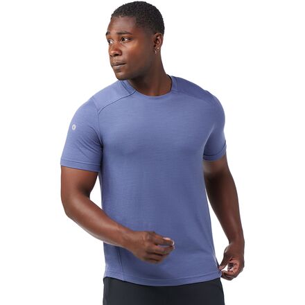 樂天商城 - (取寄) スマートウール メンズ アクティブ メッシュ ショートスリーブ T-シャツ - メンズ Smartwool men Active Mesh Short-Sleeve T-Shirt - Men's Nightfall Blue