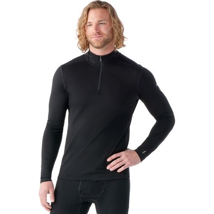 Rakuten - (取寄) スマートウール メンズ クラシック オール-シーズン メリノ 1/4-ジップ ベースレイヤー— トップ - メンズ Smartwool men Classic All-Season Merino 1/4-Zip Baselayer Top - Men's Black