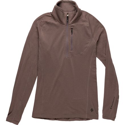 (取寄) ブラックダイヤモンド レディース コウフィシェント Lt 1/4-ジップ プルオーバー - ウィメンズ Black Diamond women Coefficient LT 1/4-Zip Pullover - Women's Dark Mauve