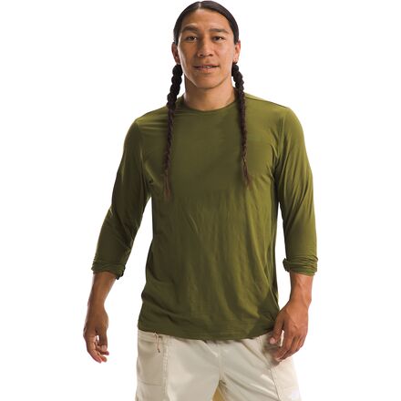 Rakuten - (取寄) ノースフェイス メンズ デューン スカイ ロング-スローブ クルー - メンズ The North Face men Dune Sky Long-Sleeve Crew - Men's Forest Olive