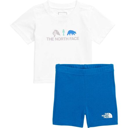 (取寄) ノースフェイス インファント グラフィック コットン サマー セット - インファンツ The North Face infant Graphic Cotton Summer Set - Infants' TNF White/Hero Blue