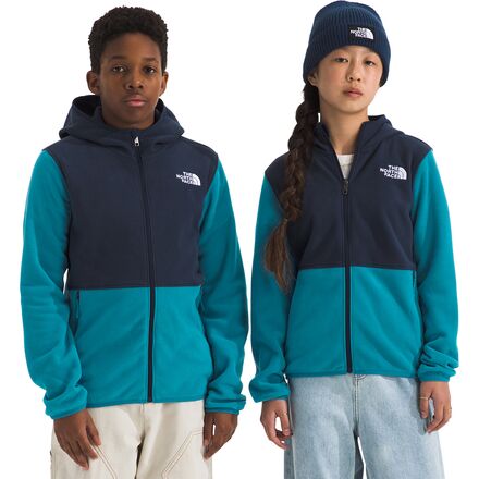 Coat - (取寄) ノースフェイス キッズ グレイシャー フル-ジップ ブーディ - キッズ The North Face kids Glacier Full-Zip Hoodie - Kids' Dusk Blue/Summit Navy