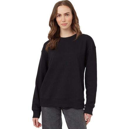 (取寄) テンツリー レディース ツリーフリース リラックスド-フィット クルー スウェットシャツ - ウィメンズ Tentree women TreeFleece Relaxed Crew Sweatshirt - Women's Meteorite Black