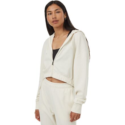 (取寄) テンツリー レディース ツリーテリー オーバーサイズ クロップド ジップ ブーディ - ウィメンズ Tentree women TreeTerry Oversized Cropped Zip Hoodie - Women's Undyed