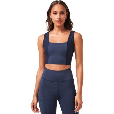 (取寄) トラヴィスマシュー レディース ムーブニット スポーツ トップ - ウィメンズ TravisMathew women Moveknit Sport Top - Women's Heather Navy Blazer