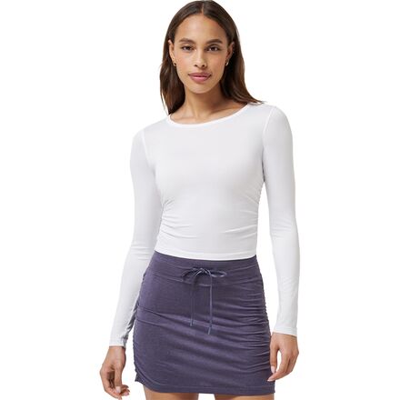 Ladies Wear - (取寄) トラヴィスマシュー レディース スカイライン ジャージ ロング-スローブ トップ - ウィメンズ TravisMathew women Skyline Jersey Long-Sleeve Top - Women's White