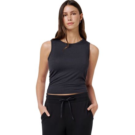 Rakuten - (取寄) トラヴィスマシュー レディース スカイライン ジャージ タンク トップ - ウィメンズ TravisMathew women Skyline Jersey Tank Top - Women's Heather Black