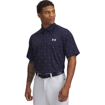 (取寄) アンダーアーマー メンズ プレイオフ 3.0 プリンテッド ポロ - メンズ Under Armour men Playoff 3.0 Printed Polo - Men's Midnight Navy/White