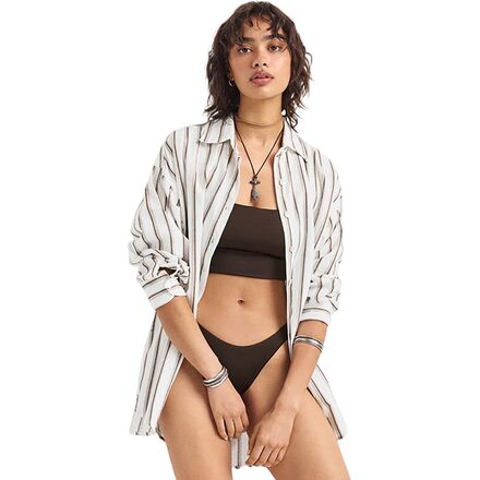 (取寄) ビタミン A レディース プラヤ ボーイフレンズ シャツ - ウィメンズ Vitamin A women Playa Boyfriend Shirt - Women's Earth Stripe