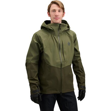 (取寄) ブラックダイヤモンド メンズ リーコン ストレッチ スキー シェル - メンズ Black Diamond men Recon Stretch Ski Shell - Men's Tundra/Dark Moss