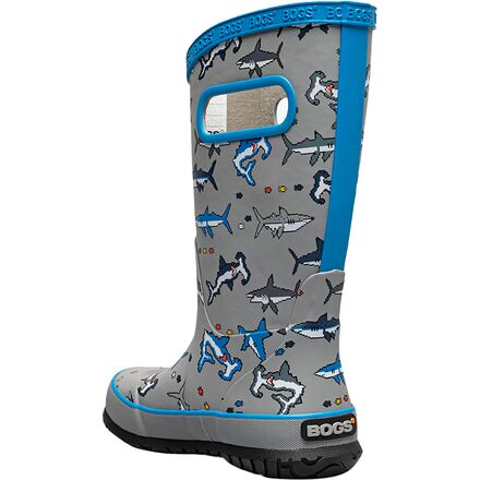 (���) �ܥ��� ���å� �ԥ����� ���㡼�� �쥤��֡��� - ���å� Bogs kids Pixel Shark Rainboot - Kids' Gray Sharks