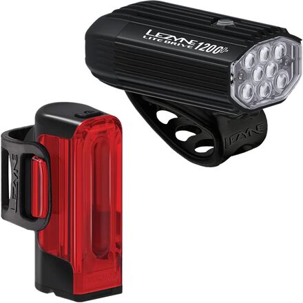 (取寄) レザイン ライト ドライブ 1200 プラス + ストリップ ドライブ プロ 400 プラス ライト ペア Lezyne Lite Drive 1200 Plus + Strip Drive Pro 400 Plus Light Pair Satin Black_Black