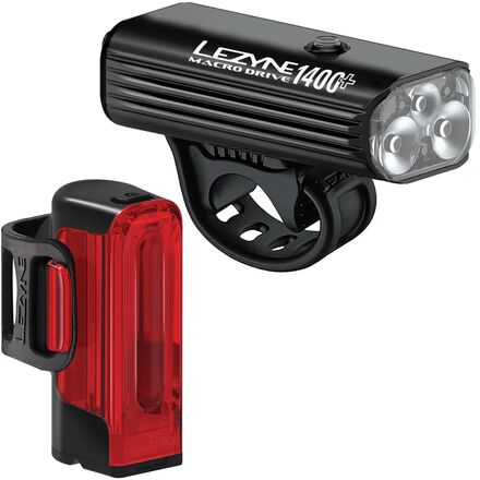 Other - (取寄) レザイン マクロ ドライブ ヘッドライト + ストリップ ドライブ プロ テールライト Lezyne Macro Drive 1400+ Headlight + Strip Drive Pro 400+ Taillight Satin Black_Black