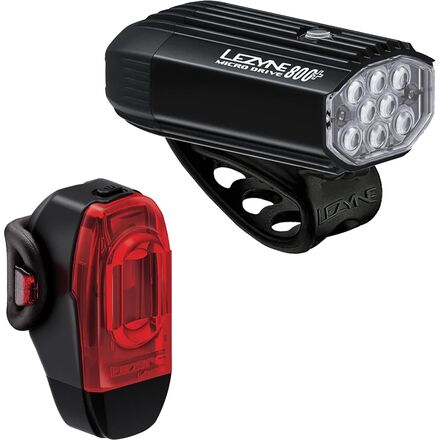 (取寄) レザイン ミクロ ドライブ 800 プラス + KTV ドライブ プラス ライト ペア Lezyne Micro Drive 800 Plus + KTV Drive Plus Light Pair Satin Black_Black