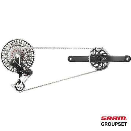 (取寄) スラム XX イーグル AXS トランスミッション パワーメーター ダブ グループセット SRAM XX Eagle AXS Transmission Powermeter DUB Groupset Black